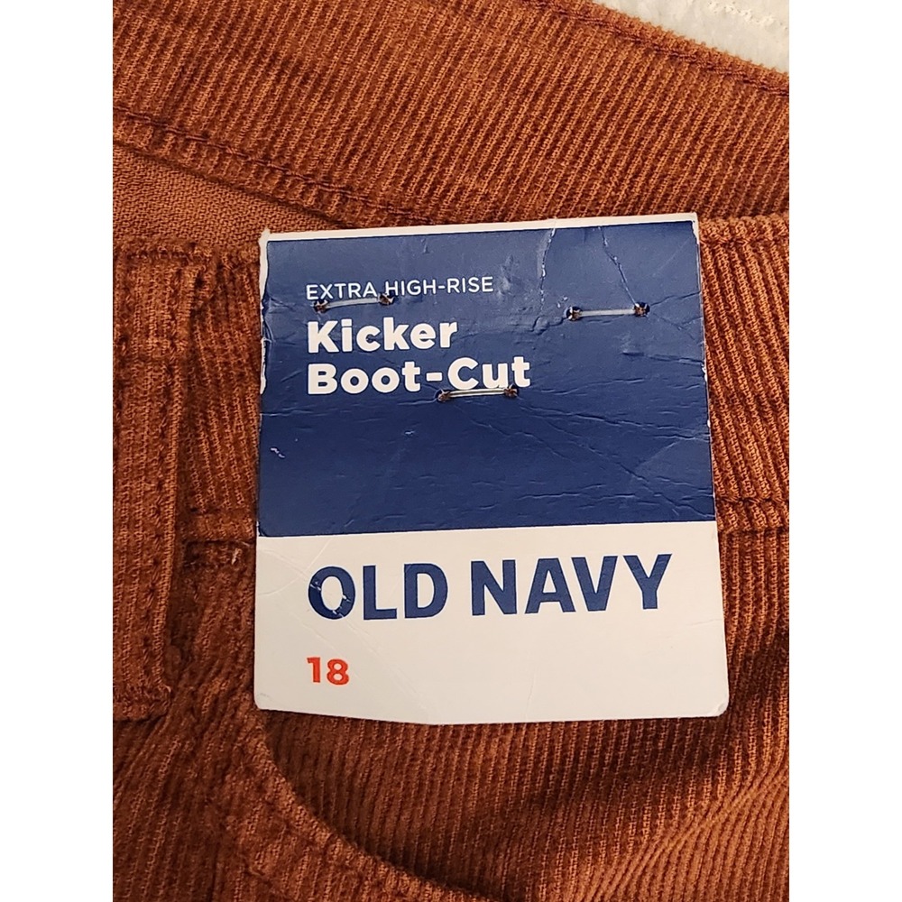 Old‎ Navy Women's Corduroy Pants Extra High Rise Kicker Boot Cut Size 18 NWT - Picture 6 of 6